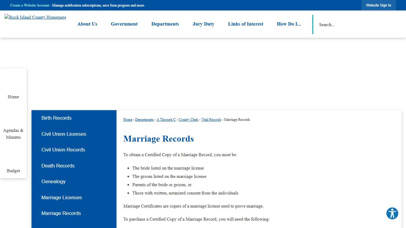 Marriage Records | Rock Island County, IL